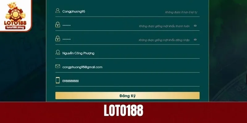 Ưu đãi khi đăng ký Loto188